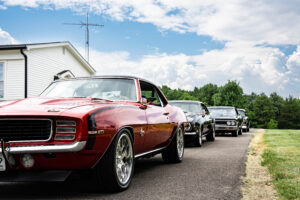 A collector car club out for a cruise. Car Clubs need Insurance and we offer Car Club Liability Insurance.